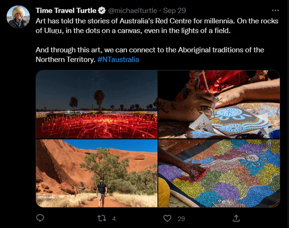 Capture d'écran du tweet de l'influenceur Michael Turtle.