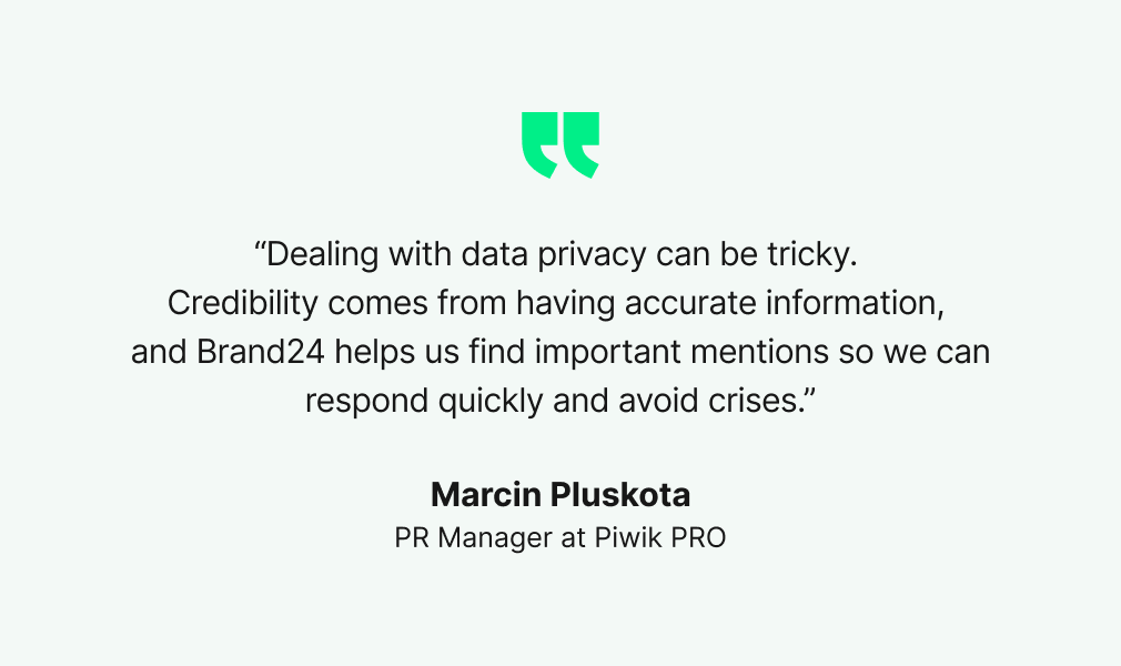 Depoimento de Marcin Pluskota sobre o Brand24 como uma ótima ferramenta de geração de leads.